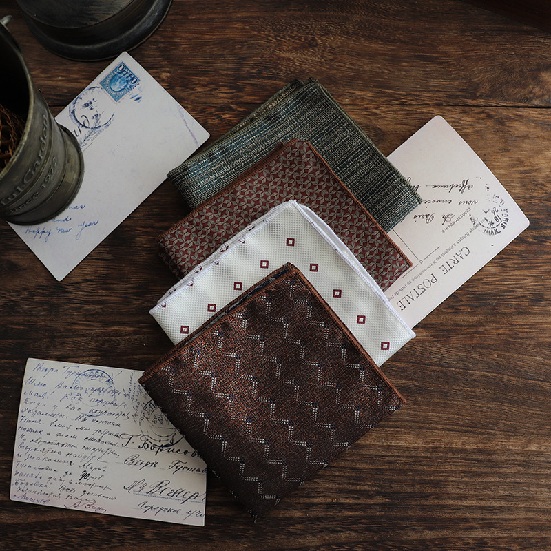 Pocket Square Set - 23 ซม.ใหม่หรูหราฤดูใบไม้ผลิผู้ชาย Pocket Square Paisley Graffiti
