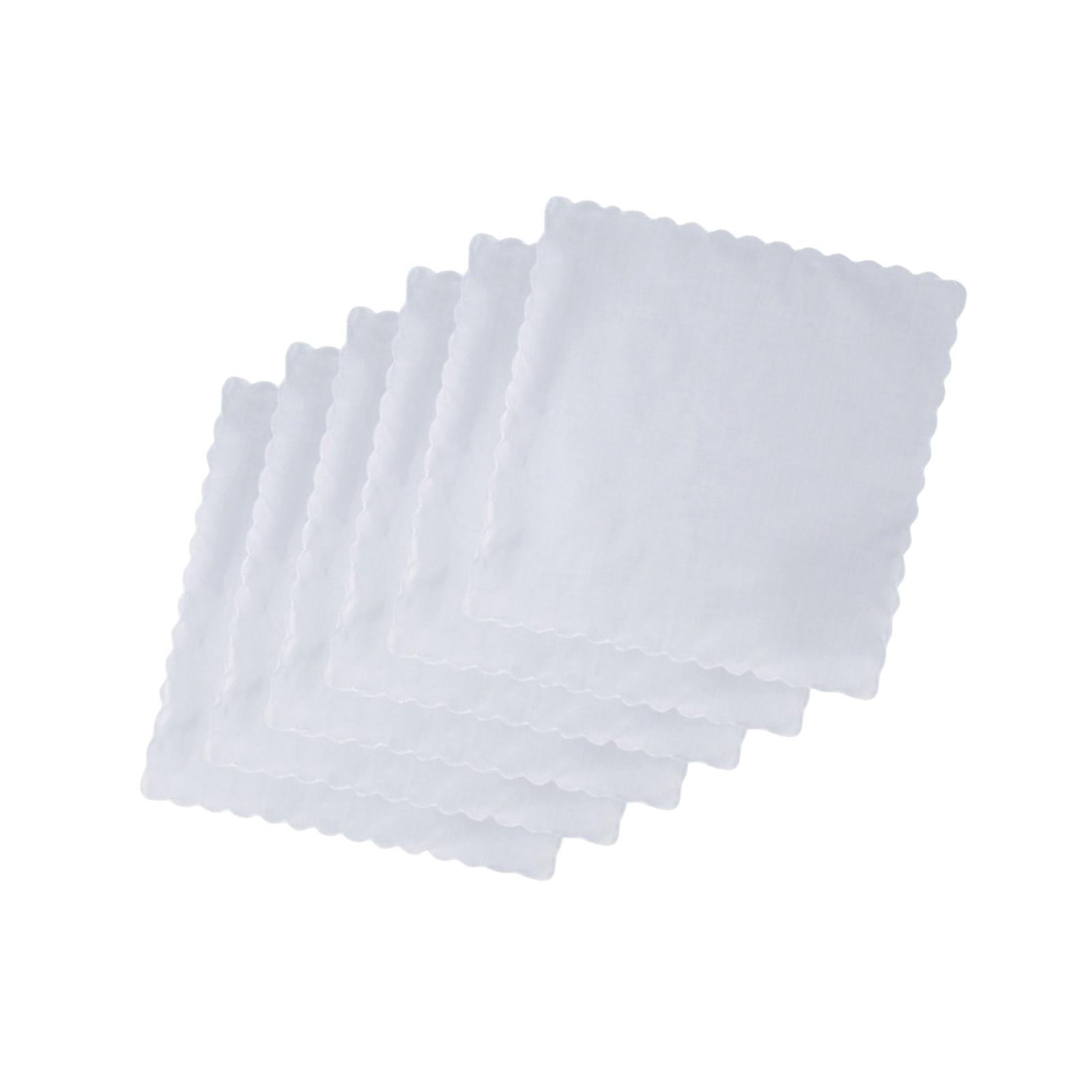 ผ้าเช็ดหน้าผ้าฝ้าย 6 ชิ้นสำหรั - Handkerchief Cotton Men บทวิจารณ์และราคา