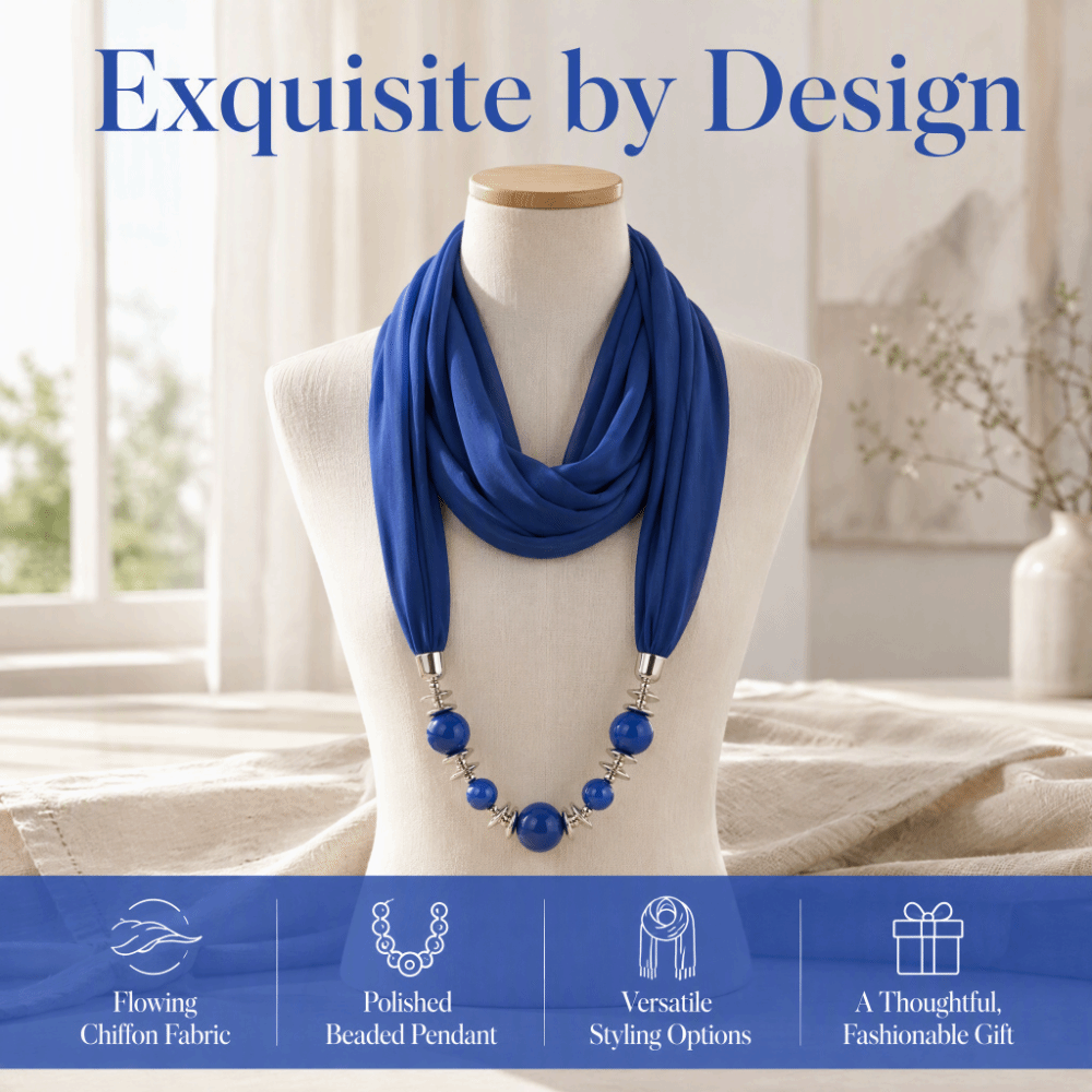 ผ้าพันคอชีฟองแบบใหม่พร้อมสร้อย - Infinity Scarf Knit บทวิจารณ์และราคา