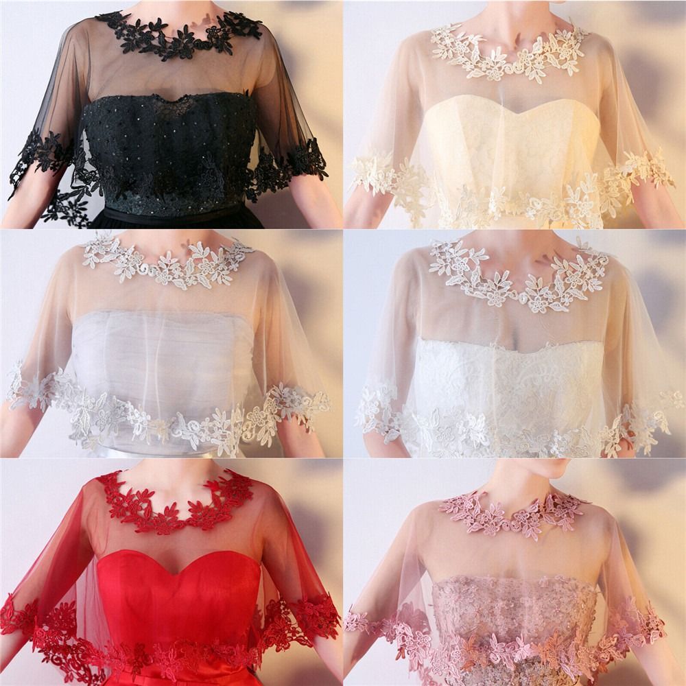 ผู้หญิงเจ้าสาวสบายๆผ้าคลุมไหล่ - Stole Wedding Shawl บทวิจารณ์และราคา