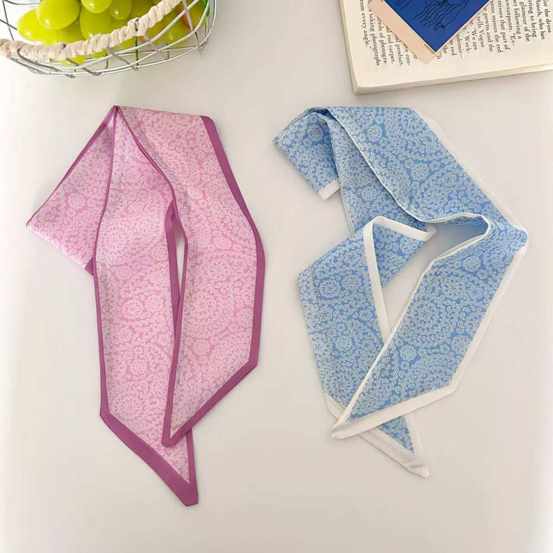 ผ้าพันคอซาตินลายดอกไม้เรขาคณิต - Head Wrap Turban บทวิจารณ์และราคา
