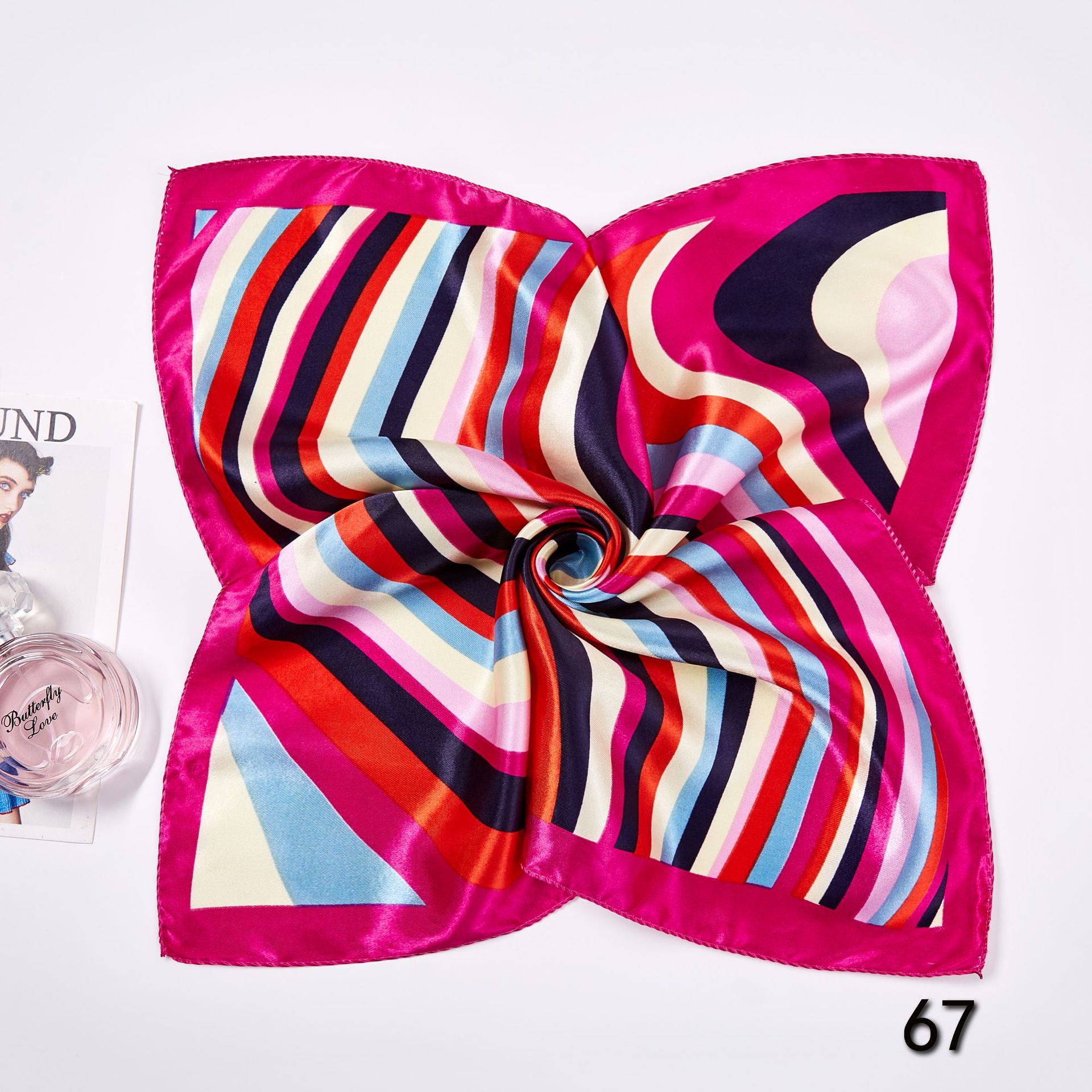 50*50 ซม.ผ้าพันคอผ้าไหมผ้าพันค - Scarf Silk Square บทวิจารณ์และราคา
