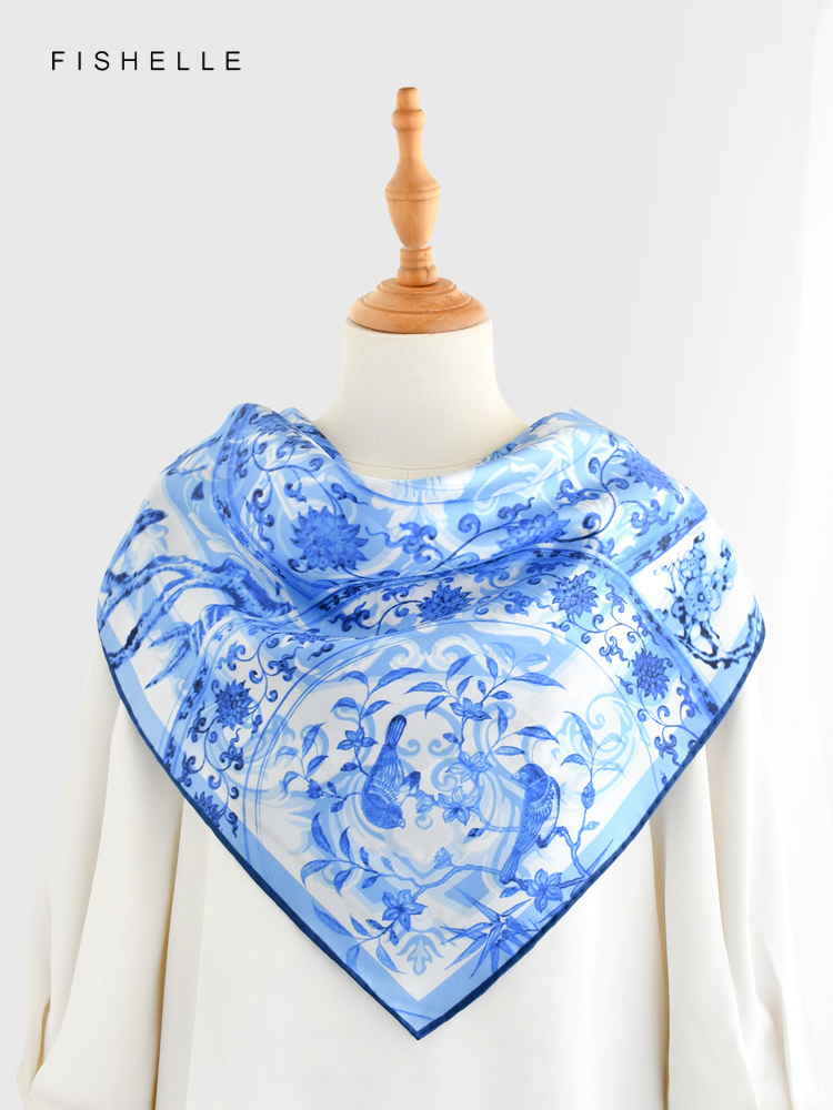 ผ้าโพกศีรษะสี่เหลี่ยม syal Sut - Scarf Silk Square บทวิจารณ์และราคา