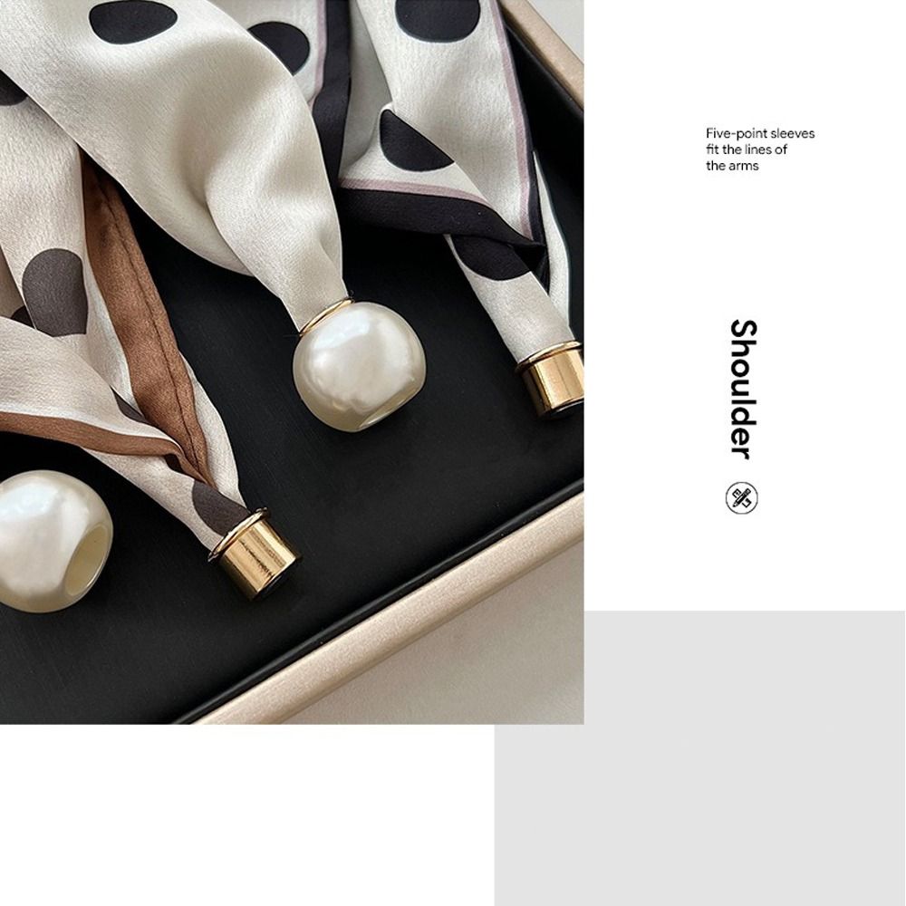ผ้าพันคอไหมมุกแบบบางนุ่มพร้อมต - Ascot Neck Scarf บทวิจารณ์และราคา