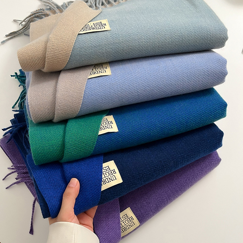 แฟชั่นแคชเมียร์ผ้าพันคอออกแบบใ - Woven Scarf Blanket บทวิจารณ์และราคา
