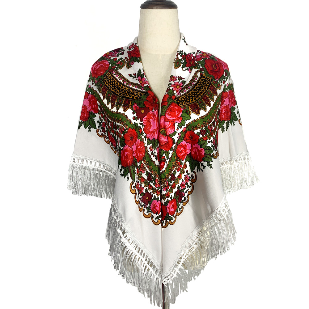 ผ้าพันคอสี่เหลี่ยมใหญ่ลายดอกไม - Bandana Cotton บทวิจารณ์และราคา