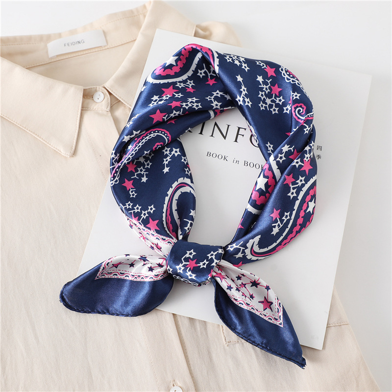 ผ้าพันคอไหมสี่เหลี่ยมหรูหราขนา - Head Wrap Turban บทวิจารณ์และราคา