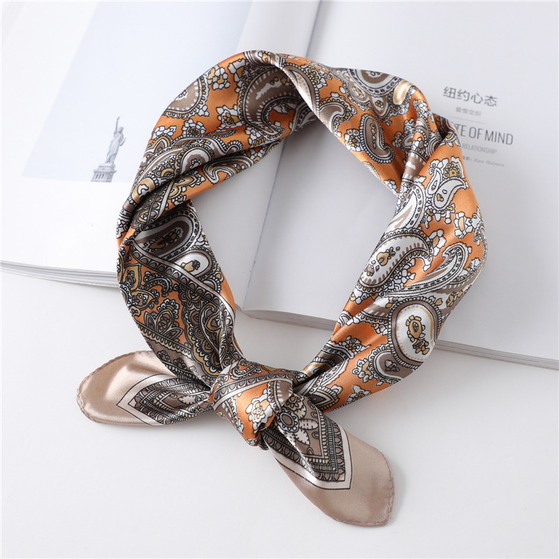 ผ้าพันคอไหมสี่เหลี่ยมหรูหราขนา - Head Wrap Turban บทวิจารณ์และราคา