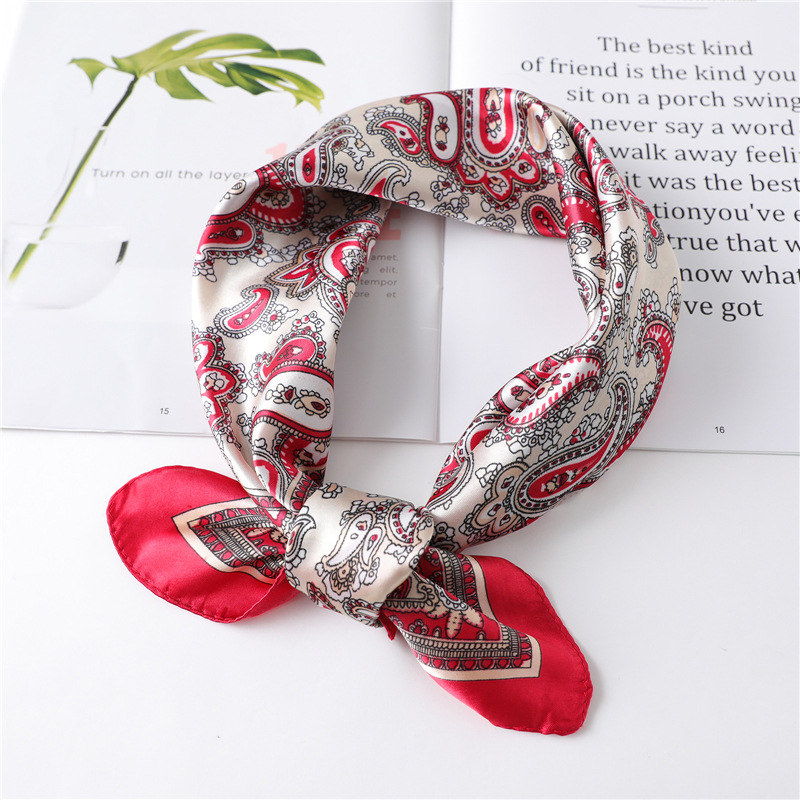 ผ้าพันคอไหมสี่เหลี่ยมหรูหราขนา - Head Wrap Turban บทวิจารณ์และราคา