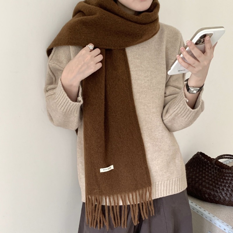 ผ้าพันคอไหมพรมผสมขนสัตว์แบบมิน - Muffler Men Wool บทวิจารณ์และราคา
