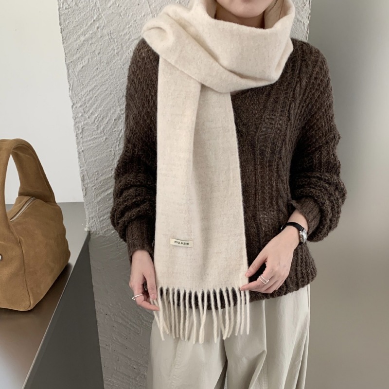 ผ้าพันคอไหมพรมผสมขนสัตว์แบบมิน - Muffler Men Wool บทวิจารณ์และราคา