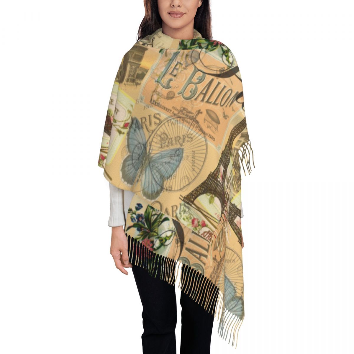 ผ้าคลุมไหล่ผู้หญิง ผ้าพันคอฤดู - Pashmina Wrap Large บทวิจารณ์และราคา