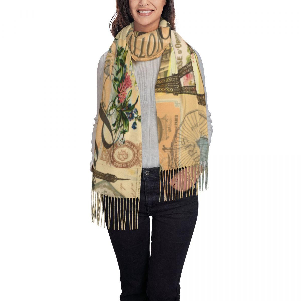 ผ้าคลุมไหล่ผู้หญิง ผ้าพันคอฤดู - Pashmina Wrap Large บทวิจารณ์และราคา