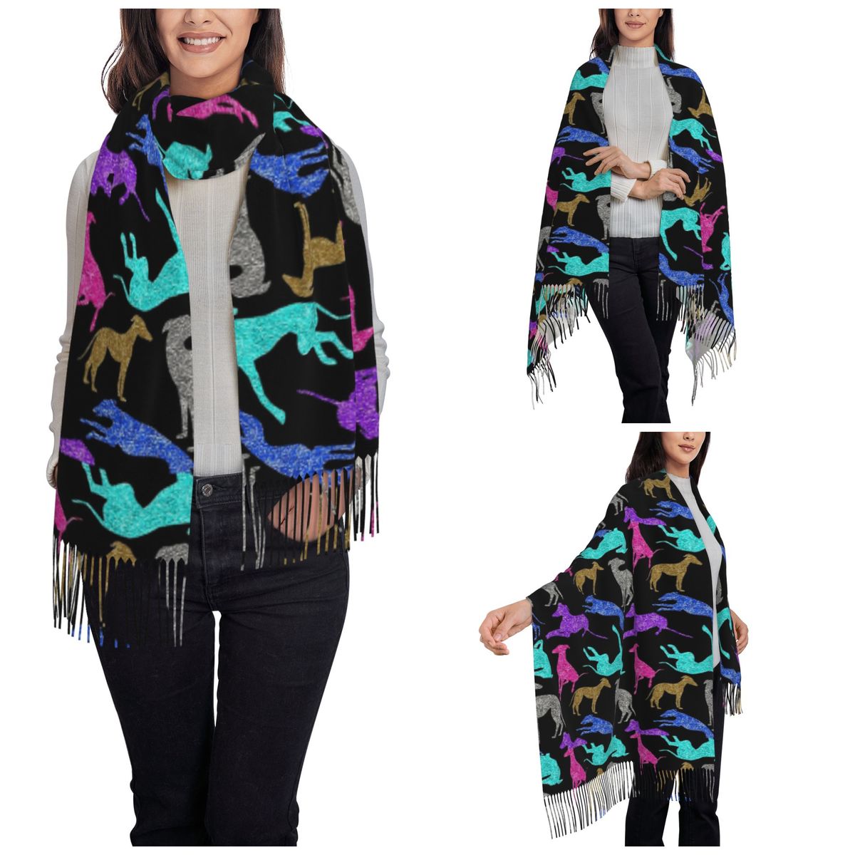 ผ้าพันคอคอมโบเกรย์ท เกรย์ฮาวด์ - Pashmina Wrap Large บทวิจารณ์และราคา