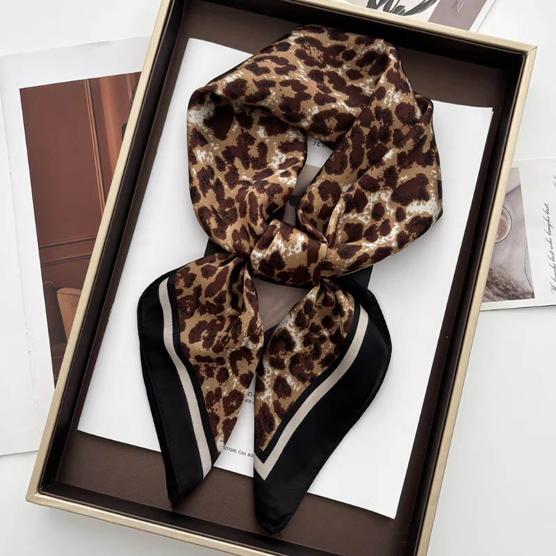 ผ้าพันคอผ้าซาตินลายเสือดาวสุดห - Head Wrap Turban บทวิจารณ์และราคา