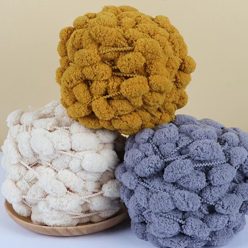 ไหมพรมปอมปอม 130 กรัม/ม้วน สีผ - Woven Scarf Blanket บทวิจารณ์และราคา