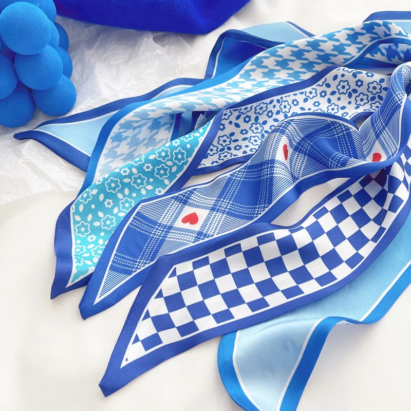 ผ้าพันคอไหมสีน้ำเงินไคลน์ ลายต - Bandana Cotton บทวิจารณ์และราคา