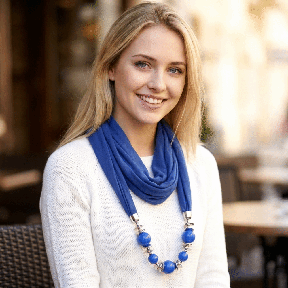 ผ้าพันคอชีฟองแฟชั่น พร้อมสร้อย - Infinity Scarf Knit บทวิจารณ์และราคา
