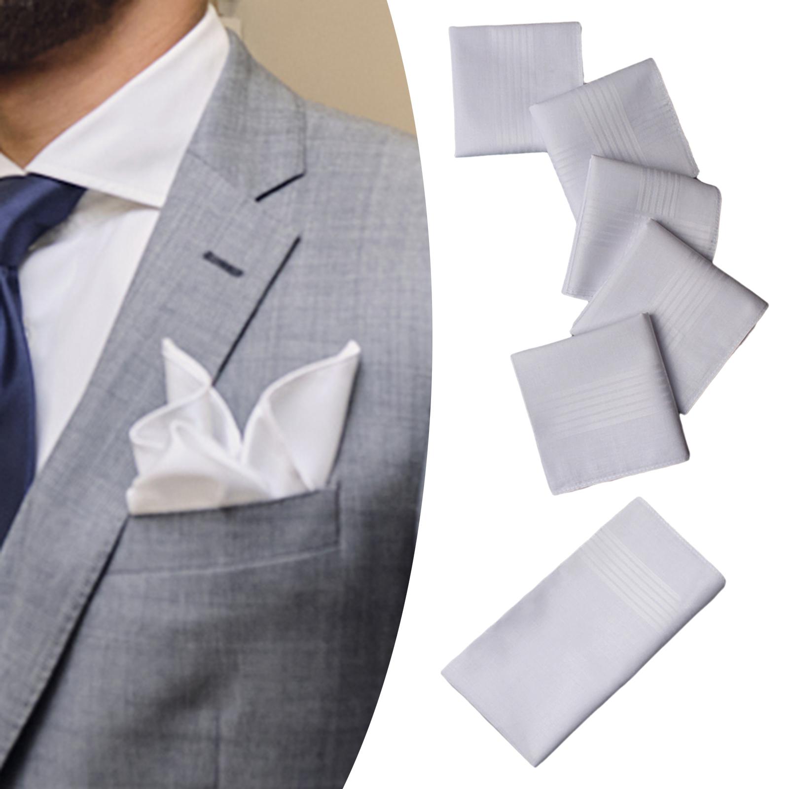 6x ผ้าเช็ดหน้าผู้ชาย ชุดของขวั - Handkerchief Cotton Men บทวิจารณ์และราคา